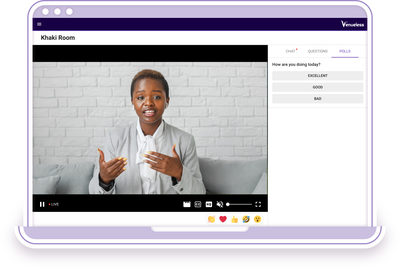Venueless Streaming Stage with Polls